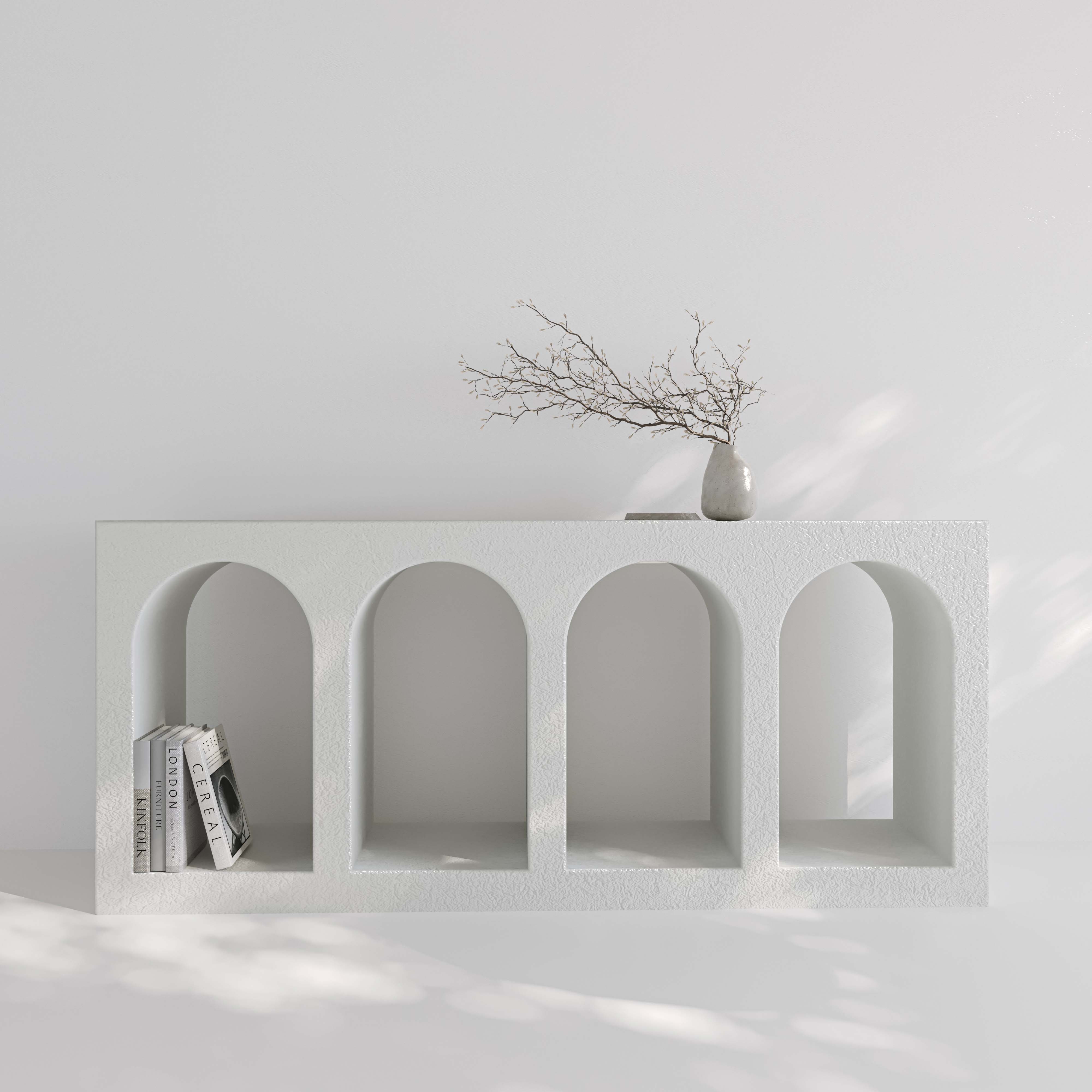 The Aspen Wood Arched Base Console Table