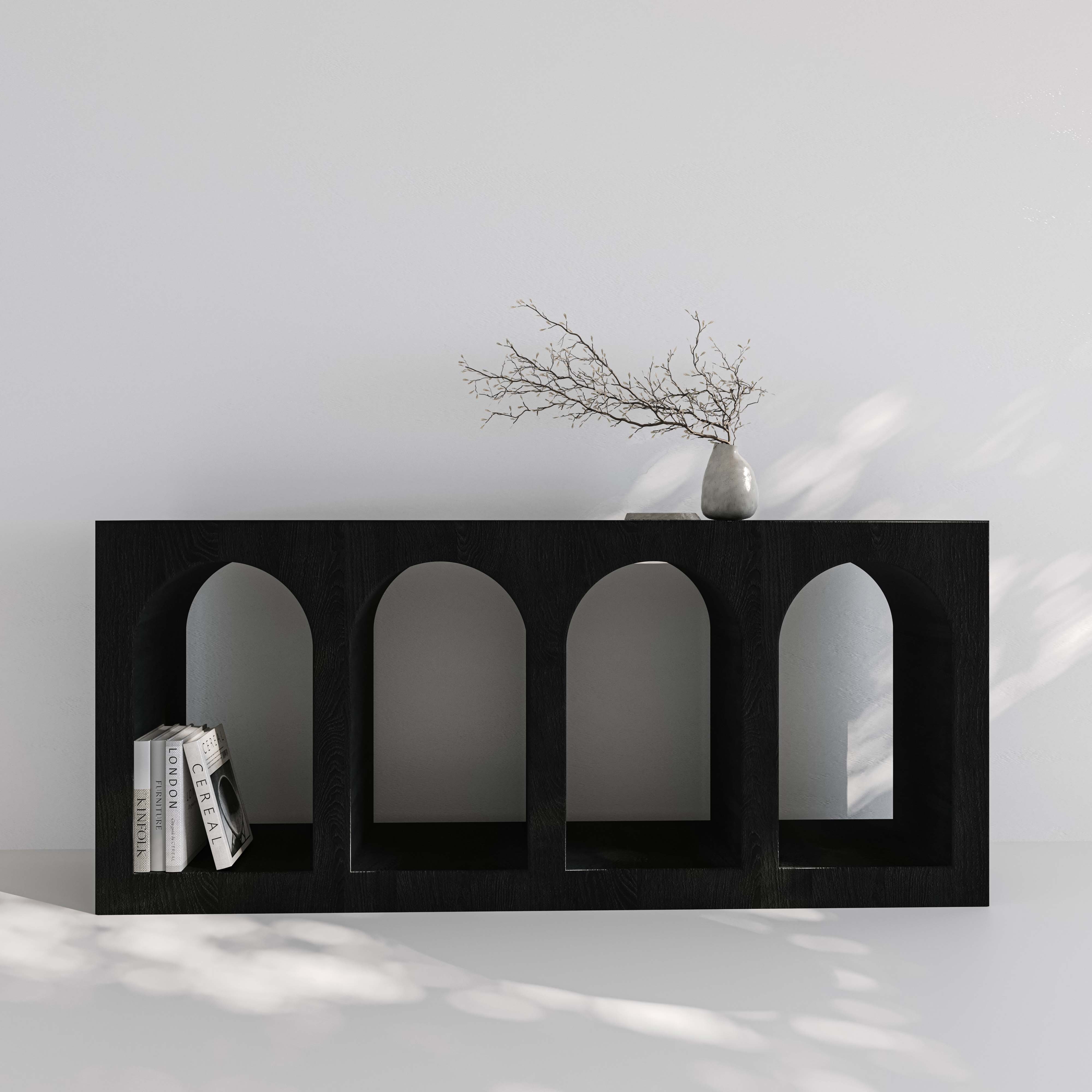 The Aspen Wood Arched Base Console Table
