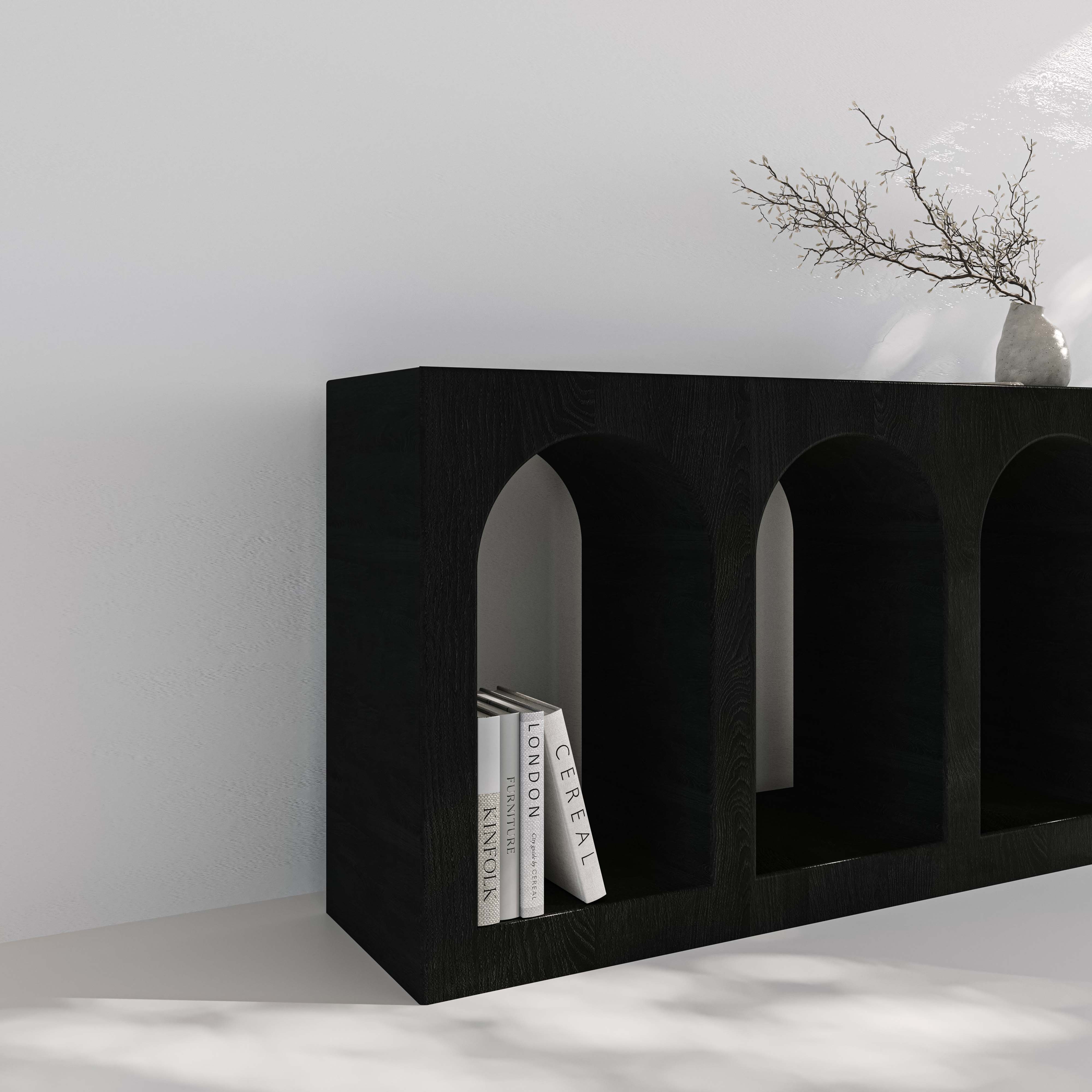 The Aspen Wood Arched Base Console Table