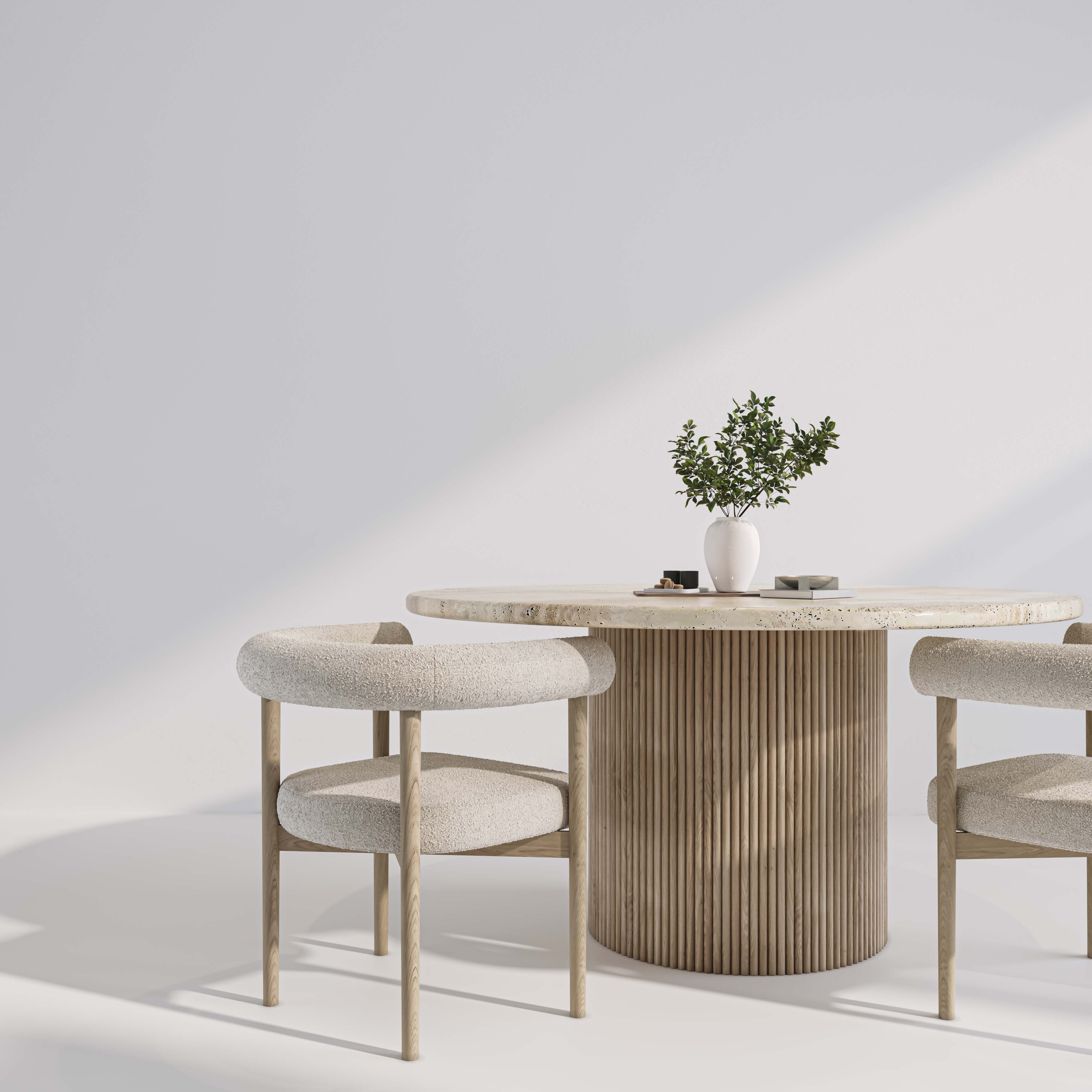 The Marbella Travertine Dining Table – Round