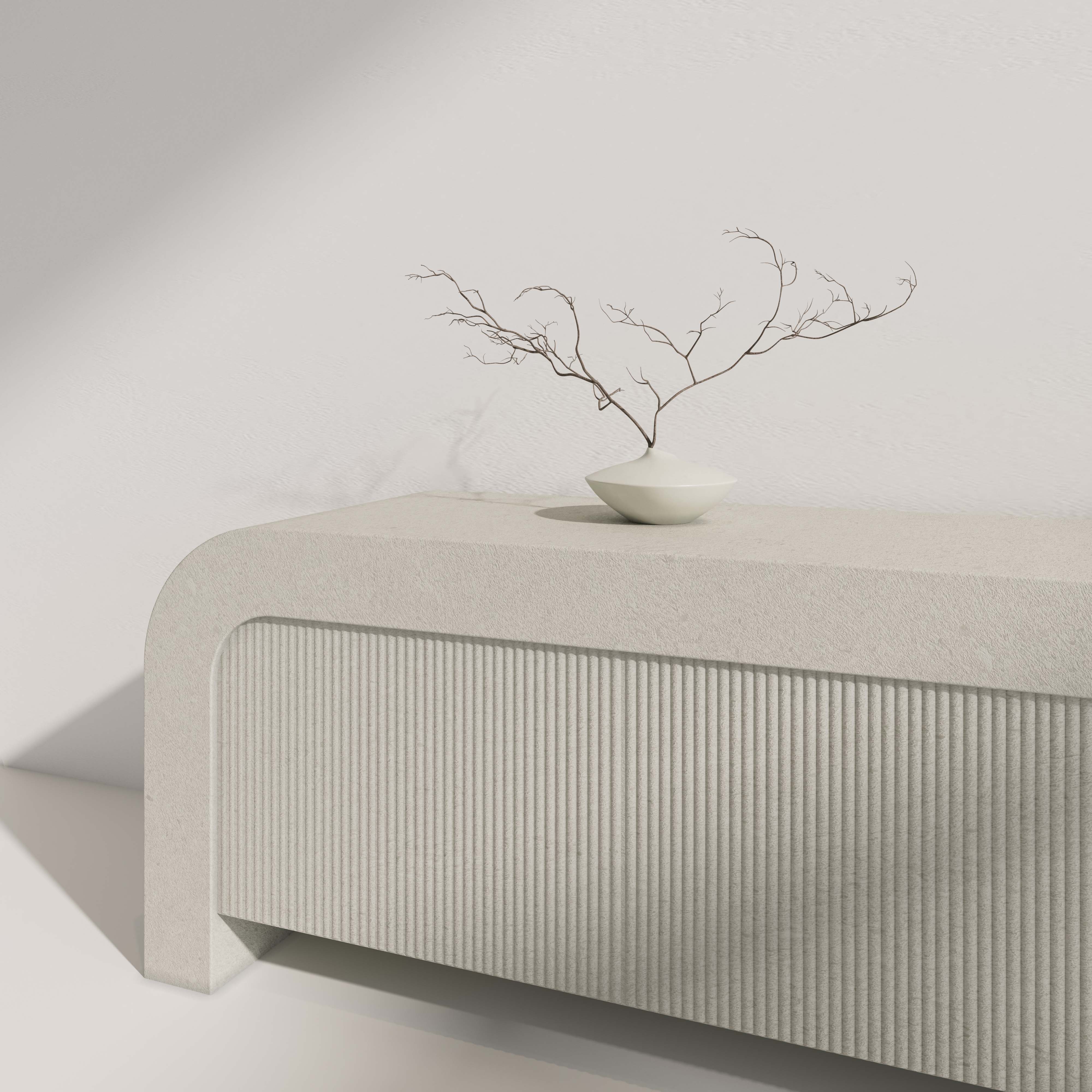 The Santorini Fluted Media Cabinet
