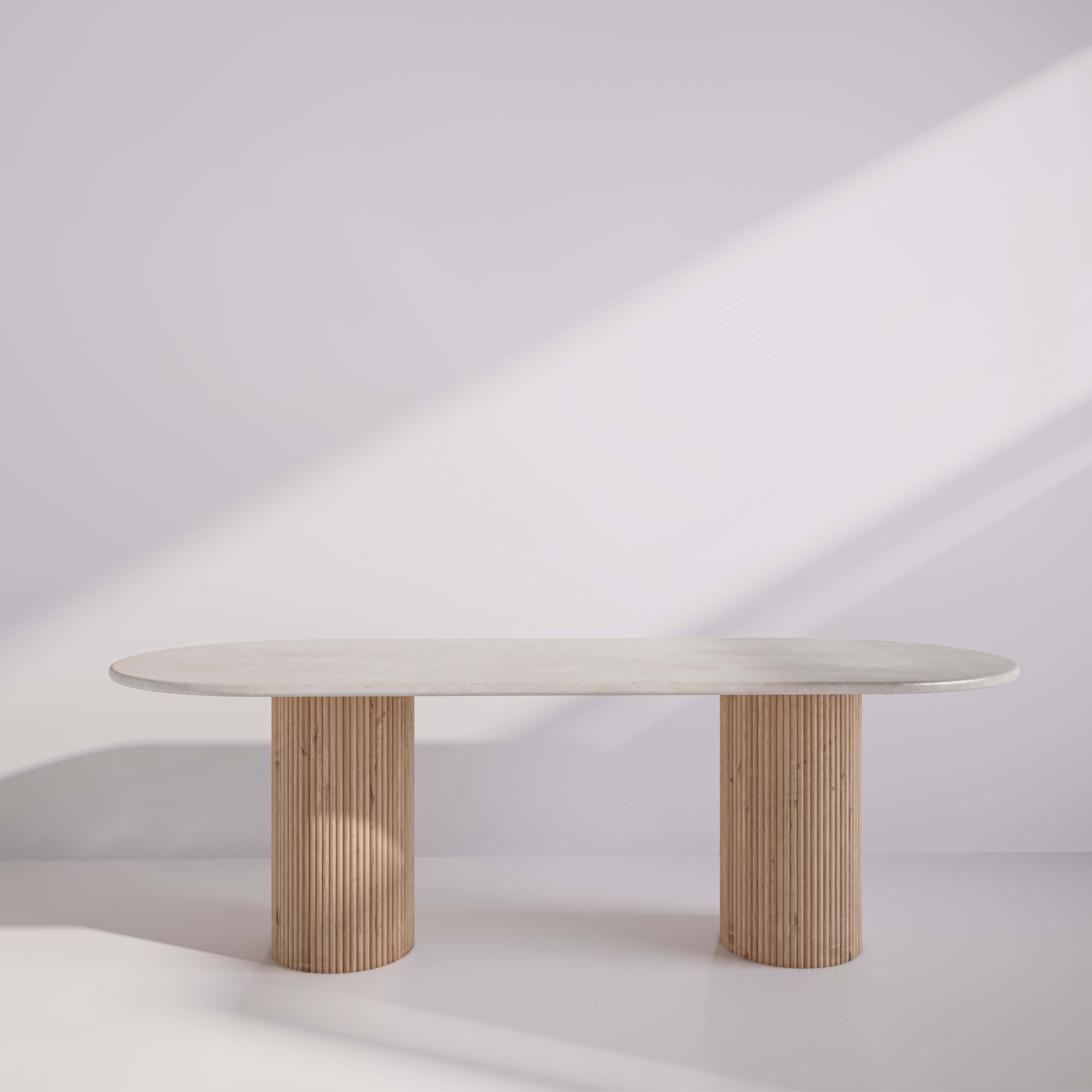 The Sorrento Oval – Limestone Dining Table