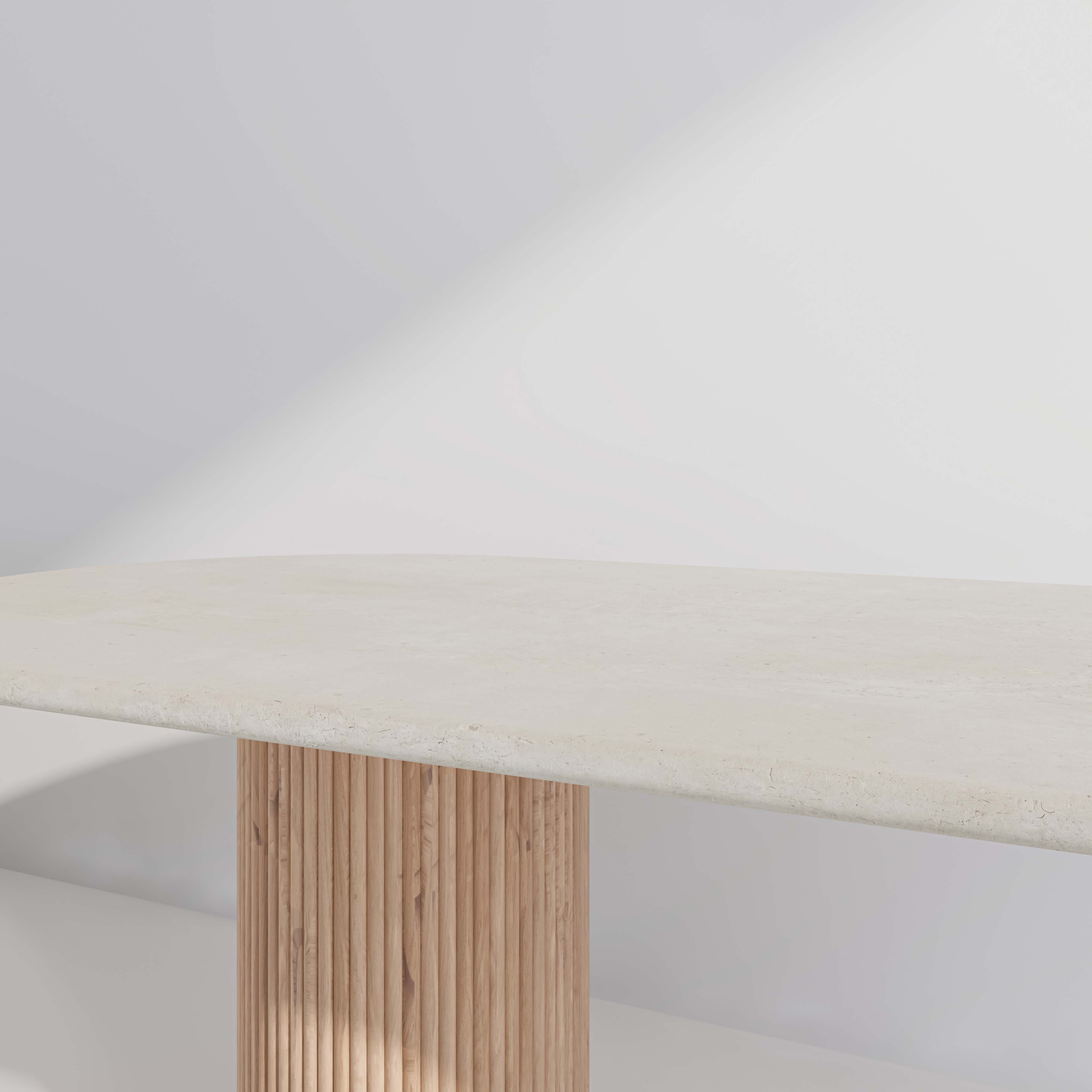 The Sorrento Oval – Limestone Dining Table