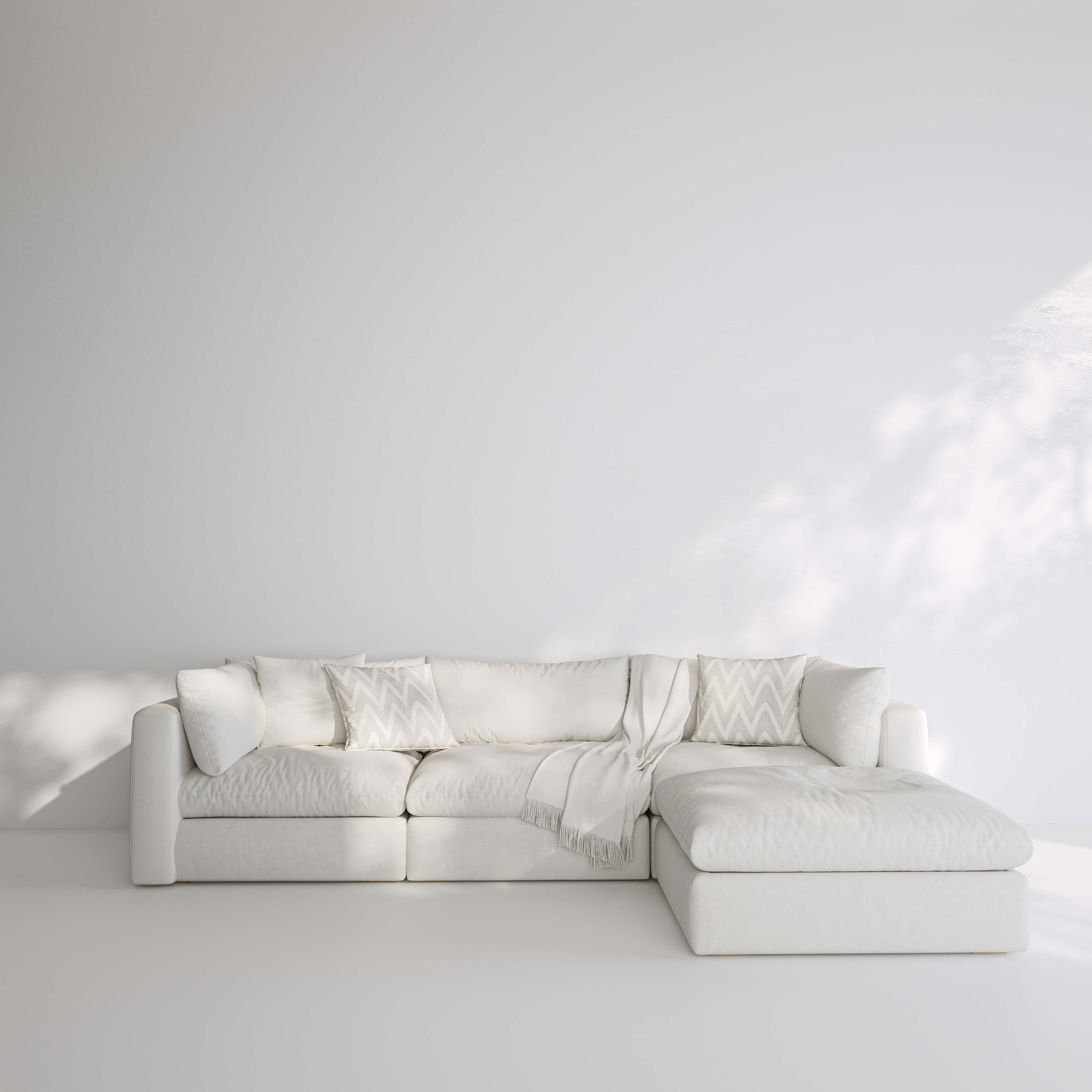 The Lucerne Feather Cloud Sofa with Ottoman