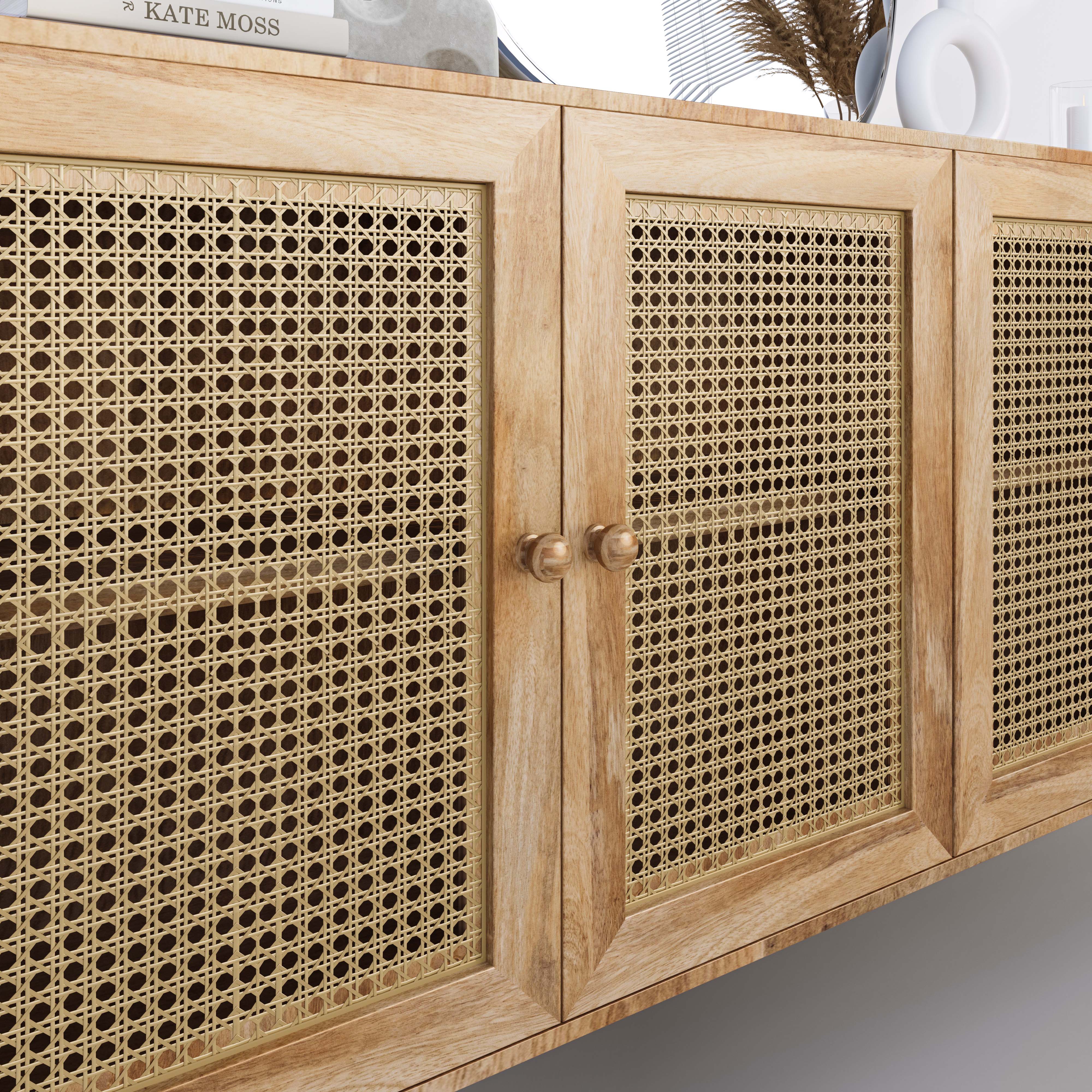 The Seneca Rattan Buffet Table
